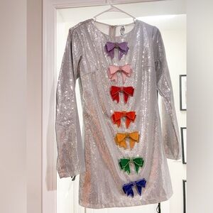 QOS - Queen of Sparkles rainbow bow dress